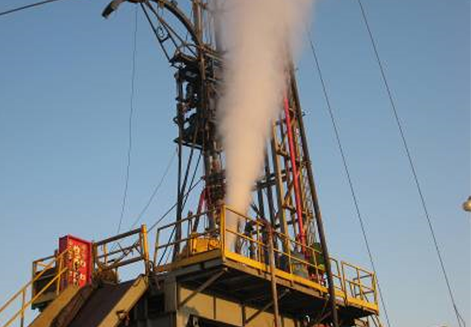 Blowing Gas Well